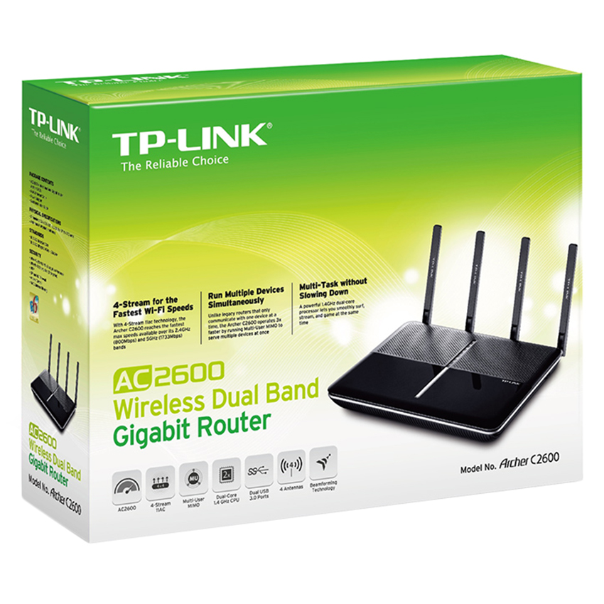 TP-Link  Archer C2600 - Router Gigabit Không Dây Băng Tần Kép AC2600